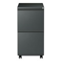 Office Carts & Stands | Alera ALEPBFFCH 14.96 in. x 19.29 in. x 27.75 in. 2 Legal/Letter-Size File Drawers Left or Right File Pedestal with Full-Length Pull - Charcoal image number 1