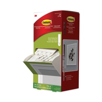 Command 17201CABPK-NA Picture Hanging Strips with 6-lb. Capacity - White (4/Set, 50 Sets/Carton)