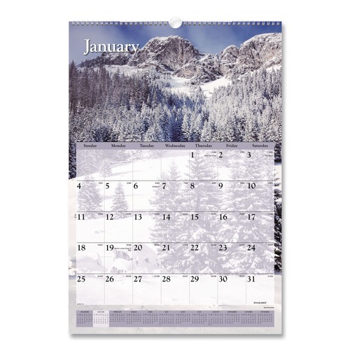 Notebooks & Pads | AT-A-GLANCE DMW20128 12-Month: Jan 2026 to Dec 2026 15.5 in. x 22.75 in. Landscape Photography Scenic Monthly Wall Calendar - White/Multicolor Sheets image number 0