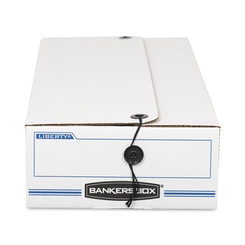 Bankers Box 00003 LIBERTY 6.25 in. x 24 in. x 4.5 in. Check and Form Boxes - White/Blue (12/Carton)