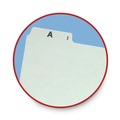 File Folders | Smead 50376 1/5-Cut Tab A to Z 8.5 in. x 11 in. Alphabetic Top Tab Indexed File Guide Set - Green (25/Set) image number 4