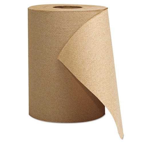 Paper Towels and Napkins | GEN G1804 8 in. x 300 ft. 1-Ply Hardwound Roll Towels - Brown (12 Rolls/Carton) image number 0