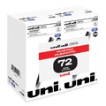 Pens | uni-ball 2013568 ONYX Fine 0.7 mm Stick Roller Ball Pen - Blue Ink Black/Blue Barrel (72/Pack) image number 0