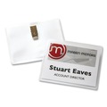 Label & Badge Holders | Avery 74541 4 x 3 Top-Load Clip-Style Name Badge Holder with Laser/Inkjet Insert - White (100/Box) image number 4