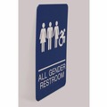 Floor Signs & Safety Signs | Headline Sign 7780 6 x 9 All Gender Restroom ADA Sign - Blue Face/White Graphics image number 1