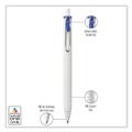 Pens | uni-ball 70363 uniONE 0.7 mm Retractable Gel Pen - Blue Ink/White/Blue Barrel/Medium (1-Dozen) image number 3