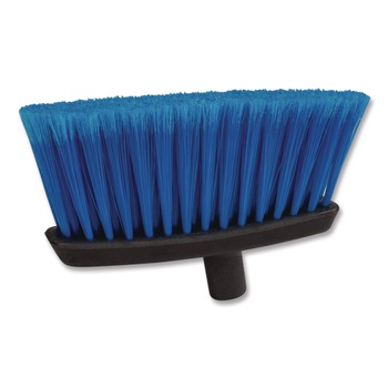 Carlisle 4685314 12 in. Duo-Sweep Flagged Light Industrial Broom Head - Blue/Black
