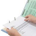 File Folders | Smead 13701 2 in. Expansion 1 Divider Letter Size 4 SafeSHIELD Fasteners Top Tab Classification Folders - Blue Exterior (10/Box) image number 8