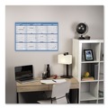 Bulletin Boards | AT-A-GLANCE PM200-28 12-Month (Jan to Dec): 2026 36 in. x 24 in. Horizontal Reversible/Erasable Wall Planner - White/Blue Sheets image number 3