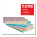 Sticky Notes & Post it | Universal UNV35616 100 Sheet Lined 4 in. x 6 in. Self-Stick Note Pads - Assorted Pastel Colors (5/Pack) image number 3