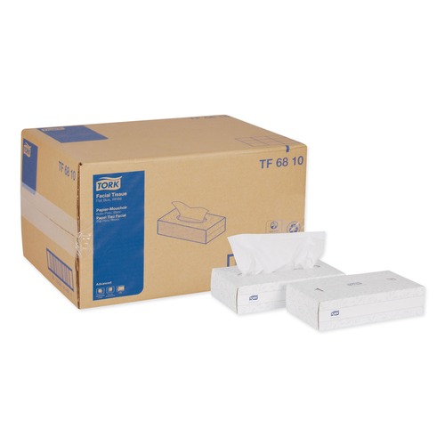 Paper Towels and Napkins | Tork TF6810 Advanced 2-Ply Flat Box Facial Tissue - White (30/Carton) image number 0