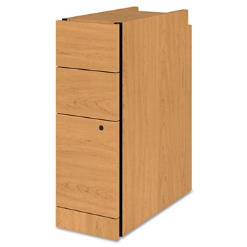 HON H105093.C 9.5 in. x 22.75 in. x 28 in. 3-Drawers: Box/Box/File Legal/Letter Narrow Pedestal - Harvest