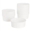 Food Trays, Containers, and Lids | Karat FP-PSB32 6.5 in. x 2.4 in. 32 oz. Paper Food Bucket - White (360/Carton) image number 0