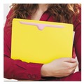 File Jackets & Sleeves | Smead 75511 Straight Tab Colored File Jackets with Reinforced Double-Ply Tab - Letter, Yellow (100/Box) image number 7