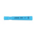 Highlighters | Universal UNV08864 Fluorescent Ink Chisel Tip Desk Highlighters - Blue (1 Dozen) image number 1