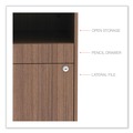 Office Filing Cabinets & Shelves | Alera ALELS583020WA Open Office Series 29.5 in. x 19.13 in. x 22.88 in. 2-Drawer Low File Cabinet Credenza - Walnut image number 2