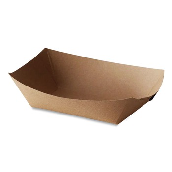 FOOD SERVICE | Bagcraft 300697 EcoCraft Paper Food Tray with 2-lb. Capacity - Natural (1000/Carton)