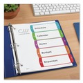 Dividers & Tabs | Avery 11840 5-Tab 1 to 5 11 in. x 8-1/2 in. Contemporary Color Tabs Customizable TOC Ready Index Multicolor Tab Dividers - White (1 Set) image number 5