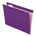 File Folders | Pendaflex 04152 1/5 VIO 1/5-Cut Tabs Letter Size Colored Reinforced Hanging Folders - Violet (25/Box) image number 0