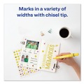 Permanent Markers | Avery 08882 Broad Chisel Tip Large Desk-Style MARKS A LOT Permanent Marker - Yellow (1-Dozen) image number 6