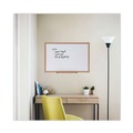 White Boards | Universal UNV43619 36 in. x 24 in. Deluxe Melamine Dry Erase Board - Melamine White Surface, Oak Fiberboard Frame image number 6