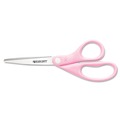 Arts & Crafts Supplies | Westcott 15387 8 in. All Purpose Straight Ribbon Scissors with 3.5 in. Cut Length - Pink image number 0