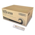 Cutlery | Boardwalk BWKSPOONWHPS Heavyweight Wrapped Polystyrene Teaspoon Cutlery - White (1000/Carton) image number 0