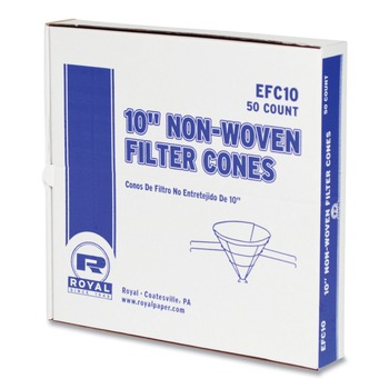 AmerCareRoyal EFC10 10 in. Non-Woven Filter Cones for Fryer Oil (500/Carton)