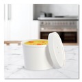 Food Trays, Containers, and Lids | SOLO KHSB12A-2050 12.1 oz 3.6 in. Diameter Flexstyle Plastic Food Lid Container - White (250/Carton) image number 4