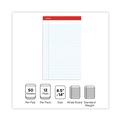 Notebooks & Pads | Universal M9-45000 Perforated Wide/Legal Ruled Writing Pads With (50) 8.5 in. x 14 in. Sheets - White Sheet/Red Headband (1-Dozen) image number 3