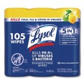 Hand Wipes | LYSOL Brand 19200-82159 7 in. x 7.25 in. 1-Ply Disinfecting Wipes - Lemon and Lime Blossom White (4/Carton) image number 1