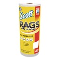 Cleaning Cloths | Scott 54992 9.4 in. x 11 in. 1-Ply Rags On A Roll - White (12/Carton) image number 1