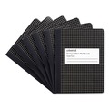 Notebooks & Pads | Universal UNV20957 100 Sheets 9.75 in. x 7.5 in. 4 sq-in. Quadrille Rule Composition Book - Black Marble (6/Pack) image number 0