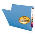 File Folders | Smead 25010 Straight Tabs Letter Size 0.75 in. Expansion Shelf-Master Reinforced End Tab Colored Folders - Blue (100/Box) image number 3