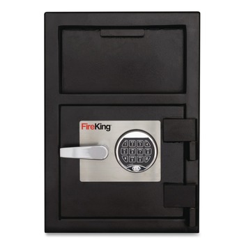 OFFICE FILING CABINETS AND SHELVES | FireKing SB2014-BLELMS 14 in. x 15.5 in. x 20 in. 0.95 cubic ft. Depository Security Safe - Black
