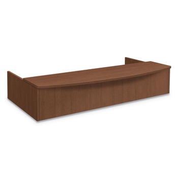 HON HLMRECP.F Foundation 72 in. x 36 in. x 14.25 in. Reception Station with Bow Front - Shaker Cherry
