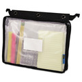 Desktop Organizers | Advantus 50904 13 in. x 9.25 in. 3-Hole Punched Expanding Zipper Pouch - Clear/Black image number 0
