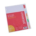 Dividers & Tabs | Universal UNV20819 11 in. x 8.5 in. 8-Tab Deluxe Write-On/Erasable Tab Index - White, Assorted Tabs (1 Set) image number 1