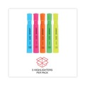 Highlighters | Universal UNV08860 Chisel Tip Assorted Color Desk Highlighters (5/Set) image number 5