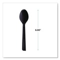 Cutlery | Eco-Products EP-S113 6 in. 100% Recycled Content Spoon - Black (1000/Carton) image number 6