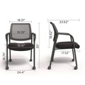 Office Chairs | Alera ALEWX43BME17 24.41 in. x 23.62 in. x 35.04 in. Wessex Mesh Fabric Guest Chair - Black image number 4