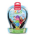 Electronic Adapters & Chargers | Maxell 195004 4 ft. Cord Kids Safe Headphones with Inline Microphone - Black with Interchangeable Pink/Blue/Silver Caps image number 0