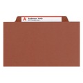 File Folders | Smead 19023 2 in. Expansion Recycled Pressboard Classification Folders - Red Exterior/Legal Size (10/Box) image number 3