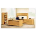 Office Desks & Workstations | HON H10593.CC 10500 Series 72 in. x 36 in. x 29.5 in. Double 3/4-Height Left and Right Box/File Pedestal Desk - Harvest image number 2
