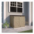Office Filing Cabinets & Shelves | Suncast BMS3400X 4 ft. 5 in. x 2 ft. 8.5 in. x 3 ft. 9.5 in. Horizontal Storage Shed - Sand/Slate image number 1