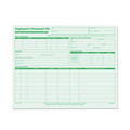 File Folders | TOPS 3287 Letter Size Straight Tabs Index Stock Employee's Record File Folder - Green (20/Pack) image number 1