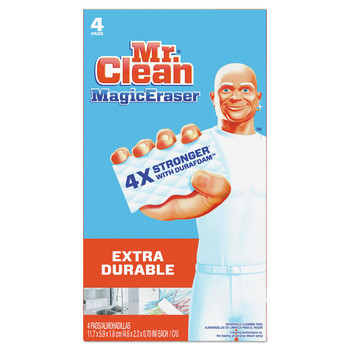 SPONGES AND SCRUBBERS | Mr. Clean 82038 4.6 in. x 2.4 in. 0.7 in. Thick Extra Durable Magic Eraser (4/Box)