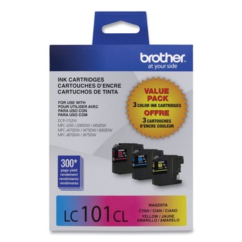 Brother LC1013PKS LC1013PKS 300 Page-Yield Innobella Ink - Cyan/Magenta/Yellow (3/Pack)