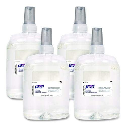 Hand Soaps | PURELL 8672-04 Professional REDIFOAM 2000 mL Fragrance-Free Foam Soap (4-Piece/Carton) image number 0