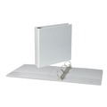 Binders | Universal UNV20746PK 11 in. x 8.5 in. 2 in. Capacity 3 Rings Slant D-Ring View Binder - White (4/Pack) image number 0